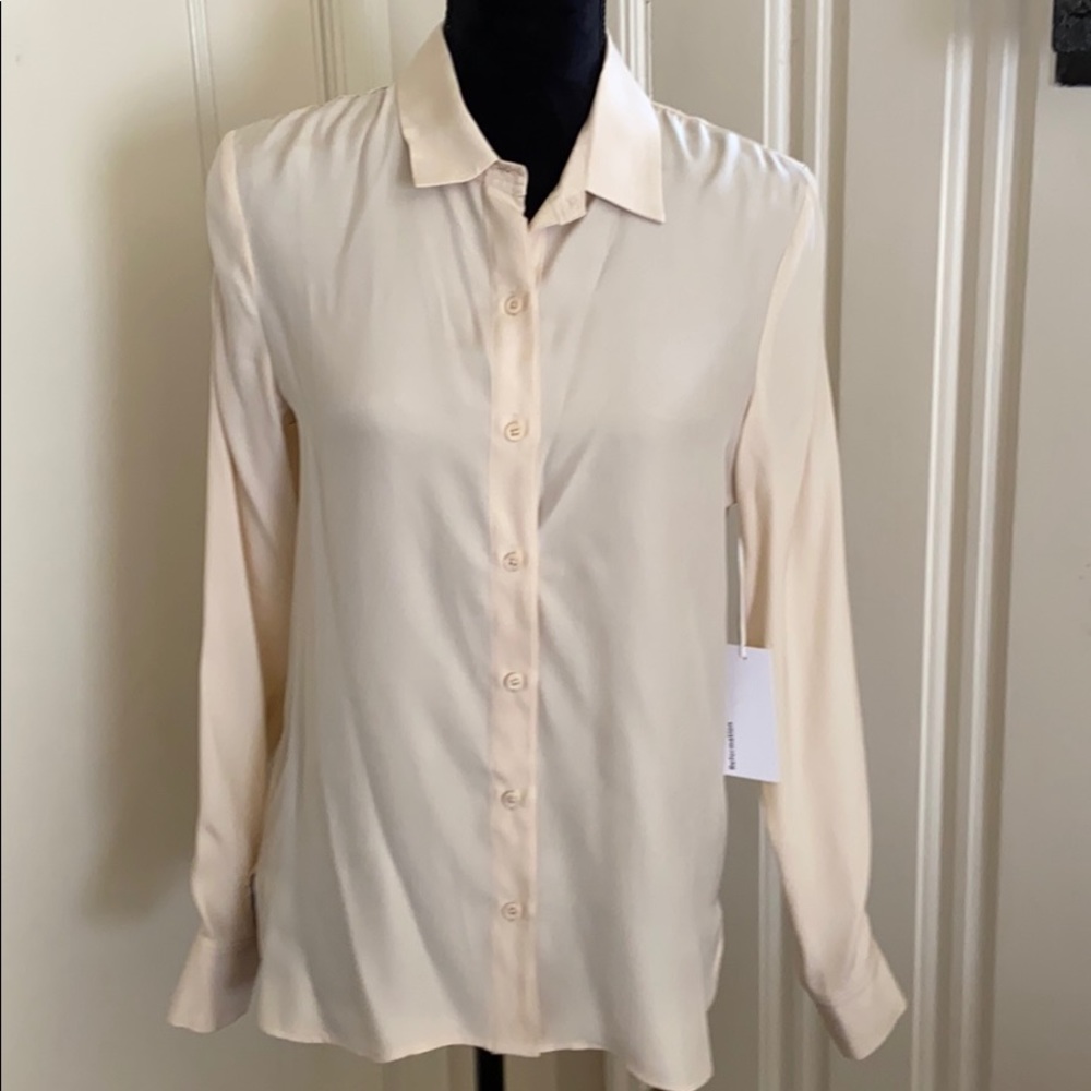 Reformation silk blouse